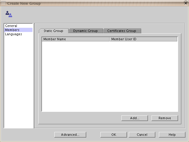 New Group Dialog