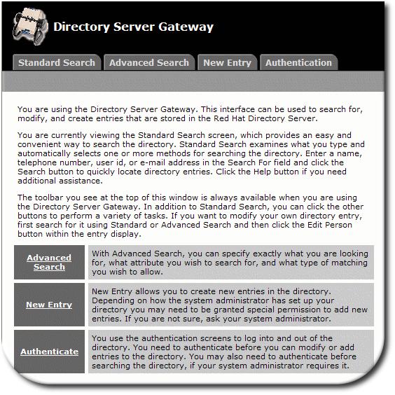 Directory Server Gateway